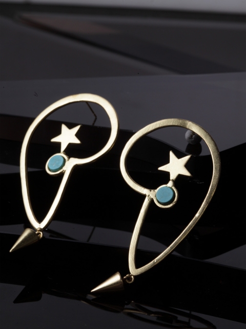 

DIVA WALK Gold-Toned Contemporary Drop Earrings