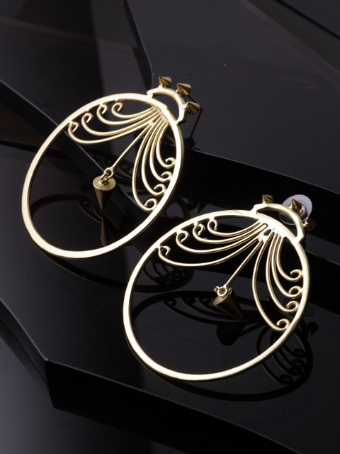 

DIVA WALK Gold-Toned Circular Hoop Earrings