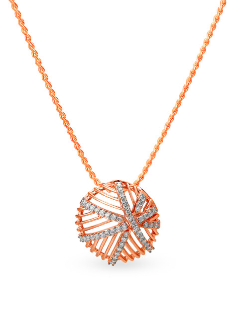 

Mia by Tanisq 14KT Rose Gold Diamond Pendant
