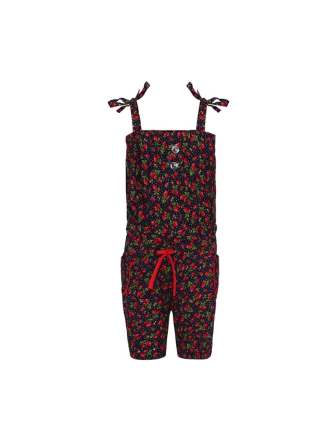 

Aarika Girls Black & Red Printed Playsuit