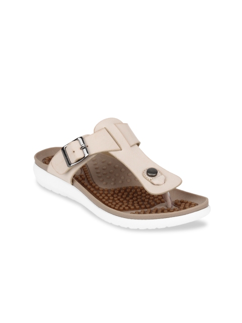 

Mode by Red Tape Women Pink Solid T-Strap Flats