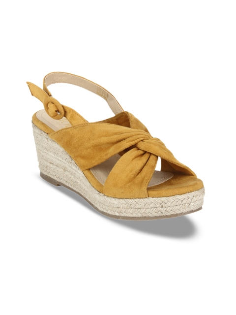 

Mode by Red Tape Women Mustard Yellow Solid Sandals