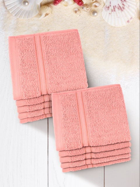 

Swiss Republic Peach-Coloured Set of 10 480 GSM Face Towels