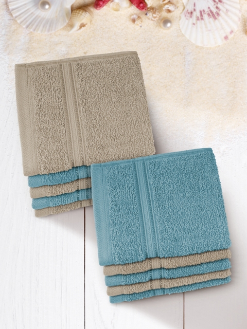 

Swiss Republic Essential Plus Beige & Teal Blue Set of 10 480 GSM Face Towels
