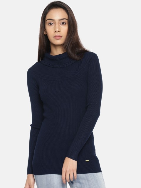 

ELLE Women Navy Blue Pullover