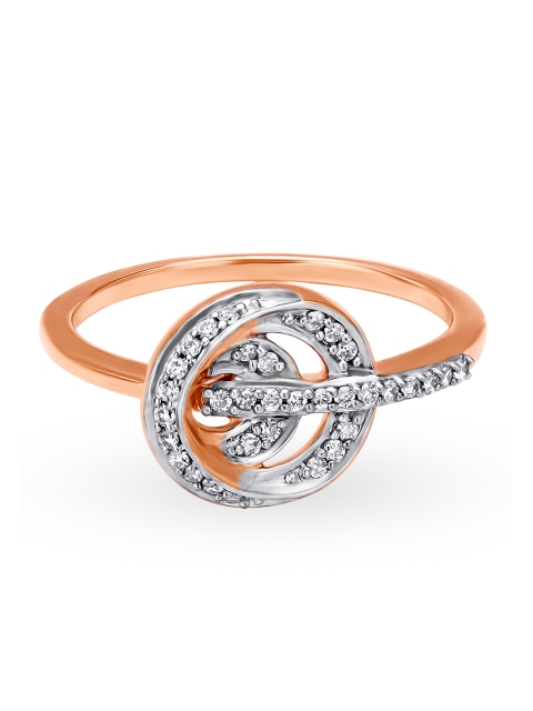 

Mia by Tanishq 14KT Rose Gold-Toned Ring With Diamond