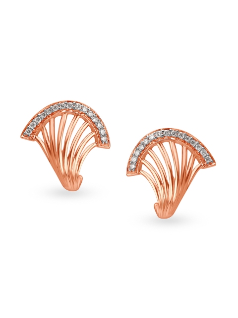 

Mia by Tanishq 14-Karat Rose Gold Precious Stud Earrings with Diamonds