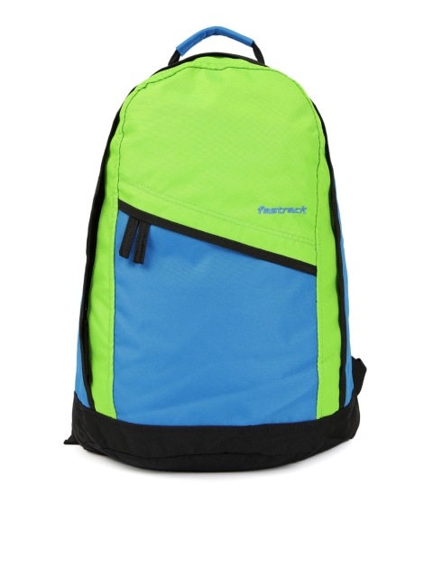 

Fastrack Men Blue & Green Colourblocked Backpack