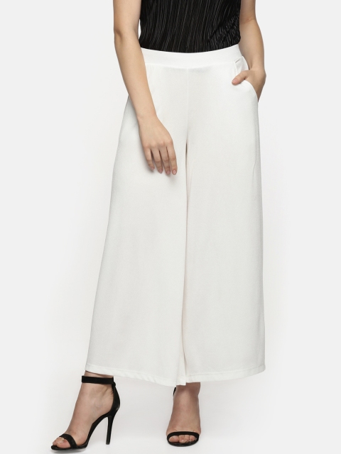 

Annabelle by Pantaloons Women White Loose Fit Solid Culottes