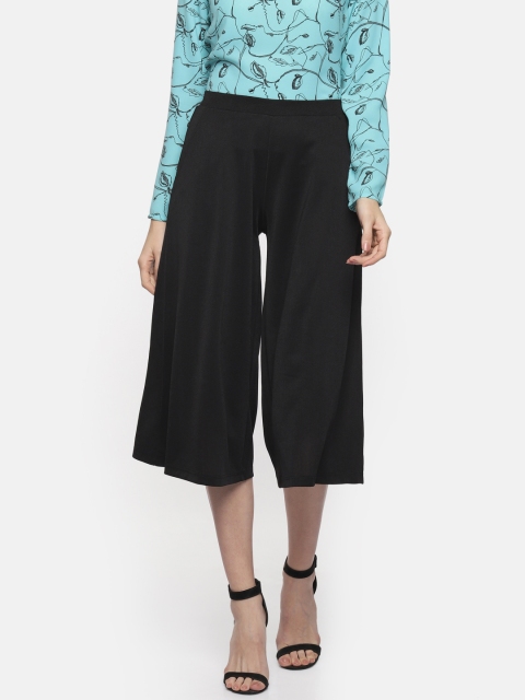 

Honey by Pantaloons Women Black Loose Fit Solid Culottes
