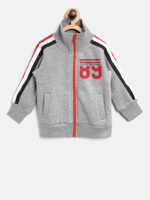 

United Colors of Benetton Boys Grey Melange Solid Sweatshirt
