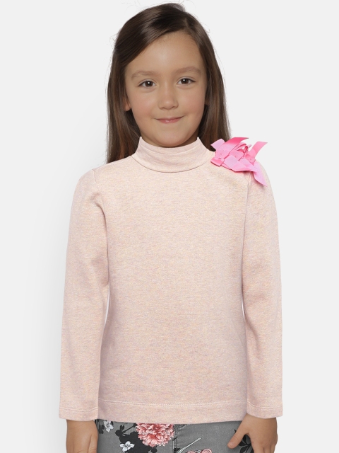 

United Colors of Benetton Girls Beige Solid Sweatshirt