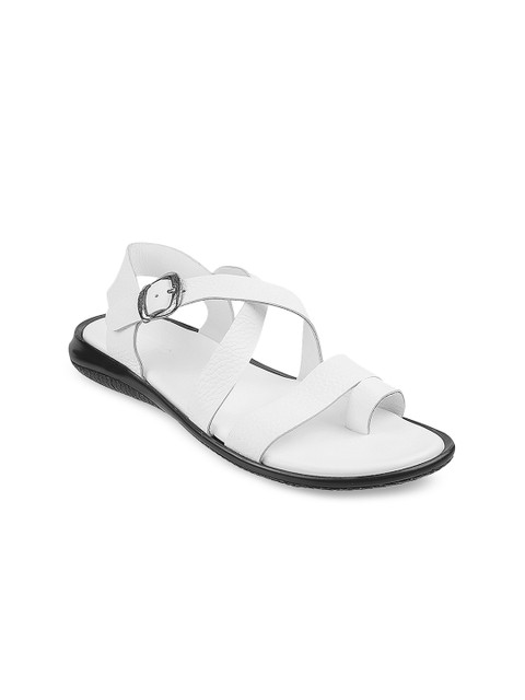 

Metro Men White Leather Comfort Sandals