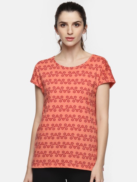 

Ajile by Pantaloons Women Coral Printed Top
