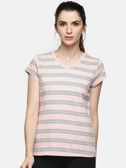 

Ajile by Pantaloons Women Pink Striped Top