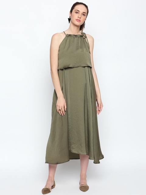 

Annabelle by Pantaloons Women Green Solid Maxi Dress