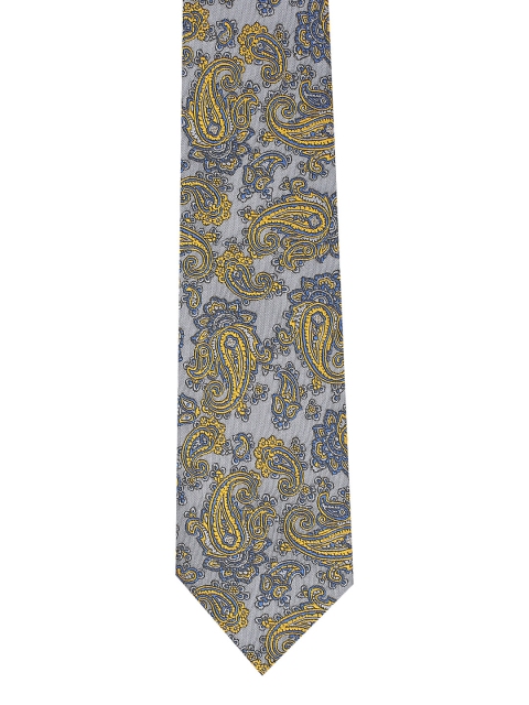 

Peter England Grey Woven Design Broad Tie