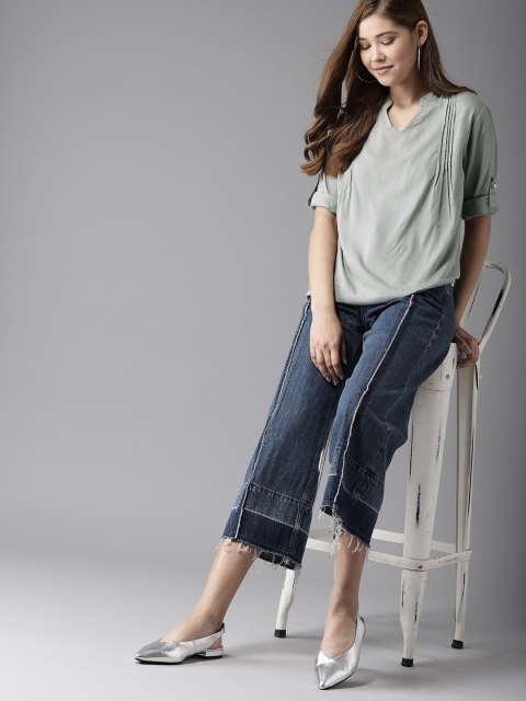 

HERE&NOW Women Grey Solid Top