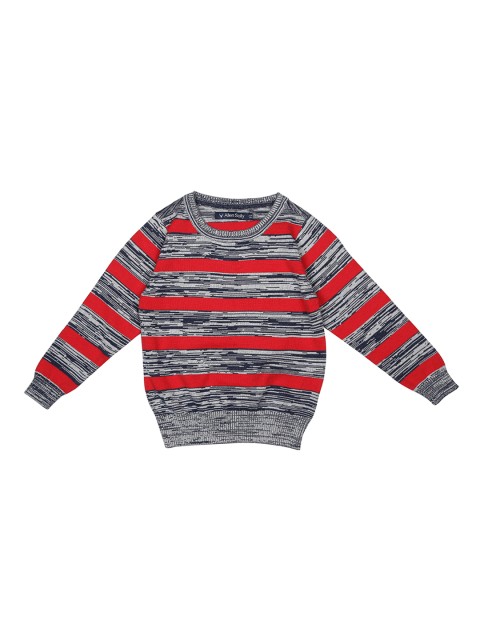 

Allen Solly Junior Boys Red & Grey Striped Pullover