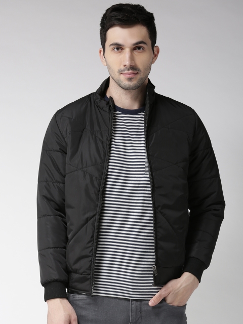 

Fort Collins Men Black Solid Quilted Jacket