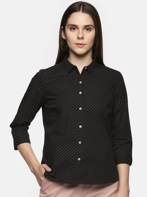 

Annabelle by Pantaloons Women Black Regular Fit Printed Casual Shirt