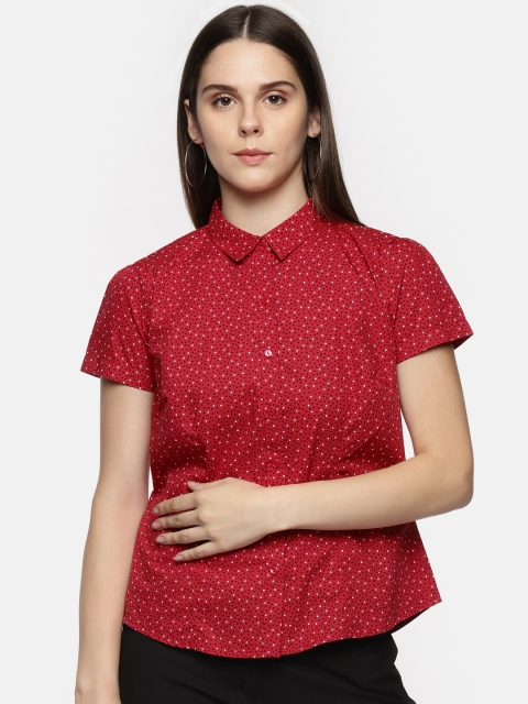 

Annabelle by Pantaloons Women Pink Regular Fit Printed Casual Shirt