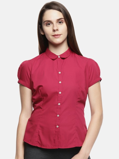 

Annabelle by Pantaloons Women Pink Regular Fit Solid Casual Shirt