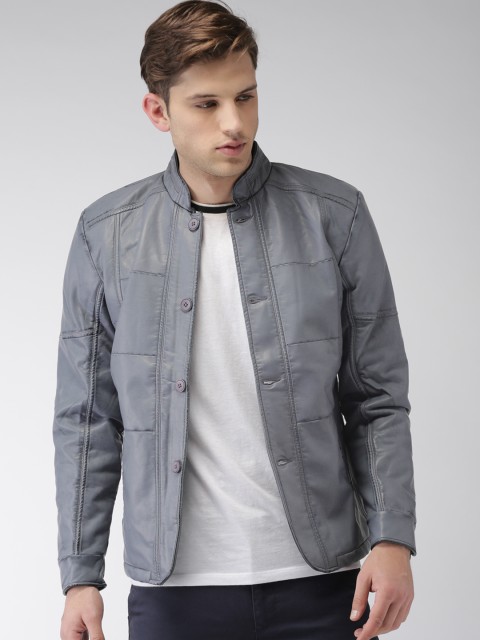 

Fort Collins Men Grey Solid Jacket