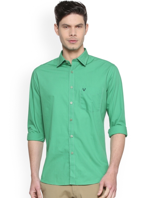 

Allen Solly Men Green Slim Fit Solid Casual Shirt