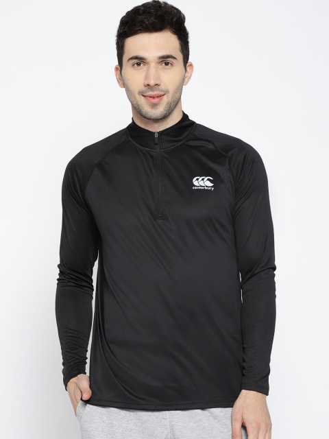 

Canterbury Men Black Solid High Neck T-shirt