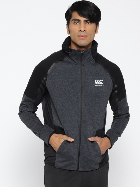 

Canterbury Men Navy Blue & Black Colourblocked Hooded Sweatshirt