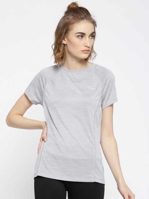 

Canterbury Women Grey Solid Round Neck T-shirt