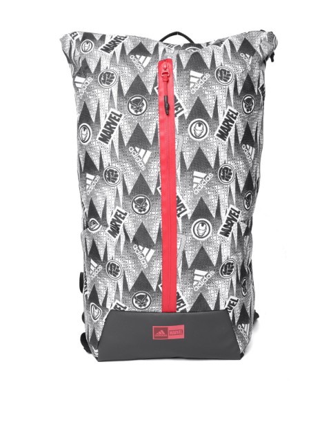 

ADIDAS Kids Black & White Marvel AV Printed Backpacks