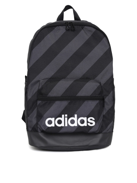 

ADIDAS Unisex Black & Charcoal Grey AOP Daily Striped Backpack
