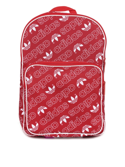 

ADIDAS Originals Unisex Red & White BP Class AC GR Brand Logo Print Laptop Backpack