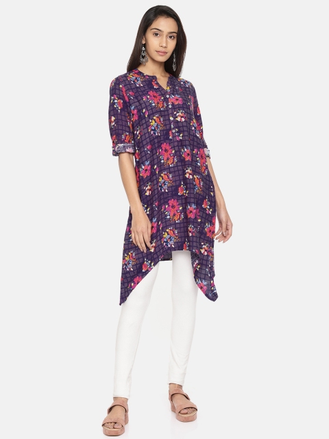 

Melange by Lifestyle Women Purple & Pink Printed A-Line Kurta