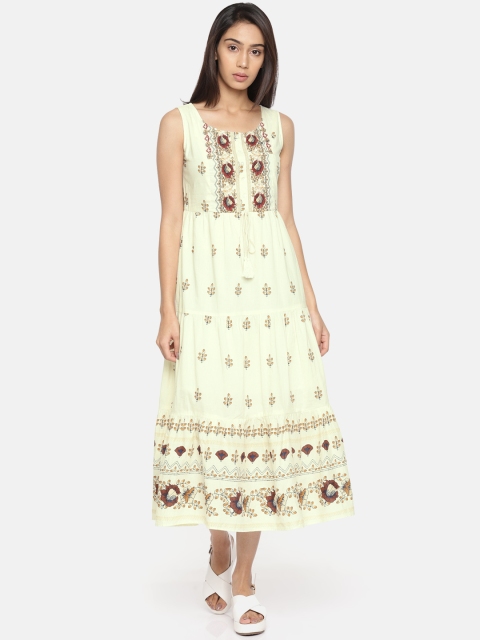 

Colour Me by Melange Women Off-White Printed A-Line Dress