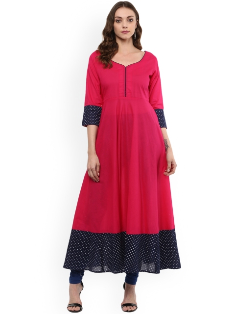 

MBE Women Magenta Printed Anarkali Kurta