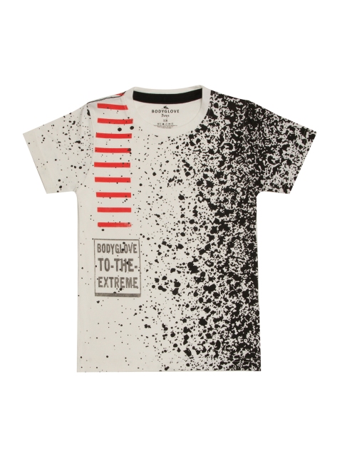 

BodyGlove Boys Off-White Printed Round Neck T-shirt