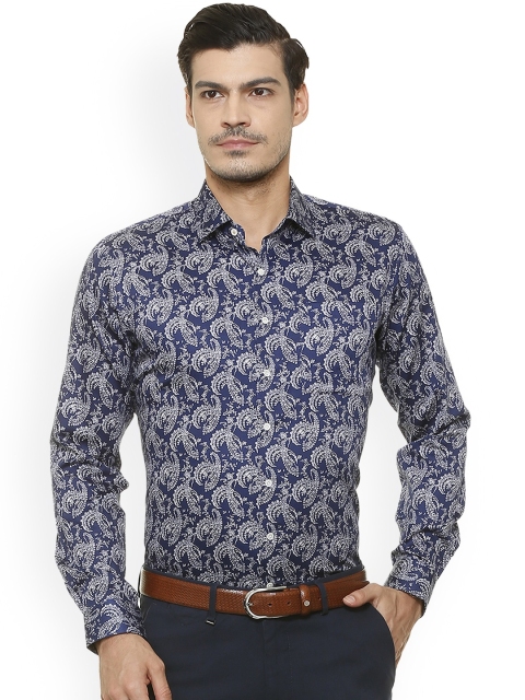 

Van Heusen Men Blue Slim Fit Printed Party Shirt