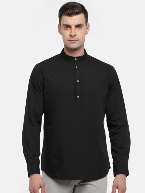 

Spiritus by pantaloons Men Black Regular Fit Solid Casual Shirt