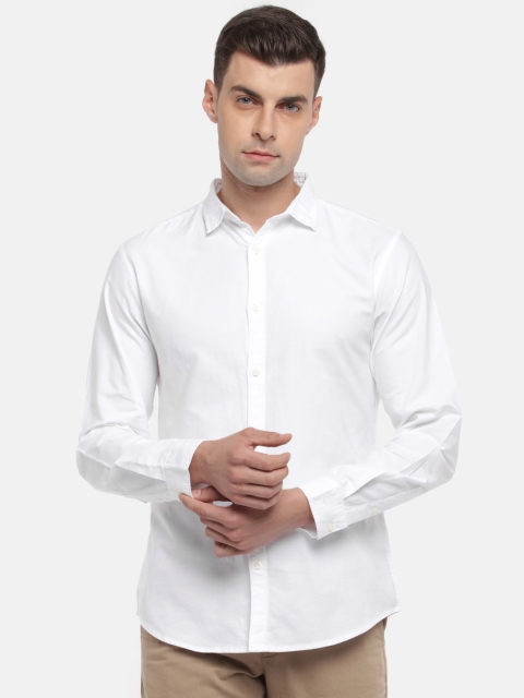 

Spiritus by pantaloons Men White Regular Fit Solid Casual Shirt