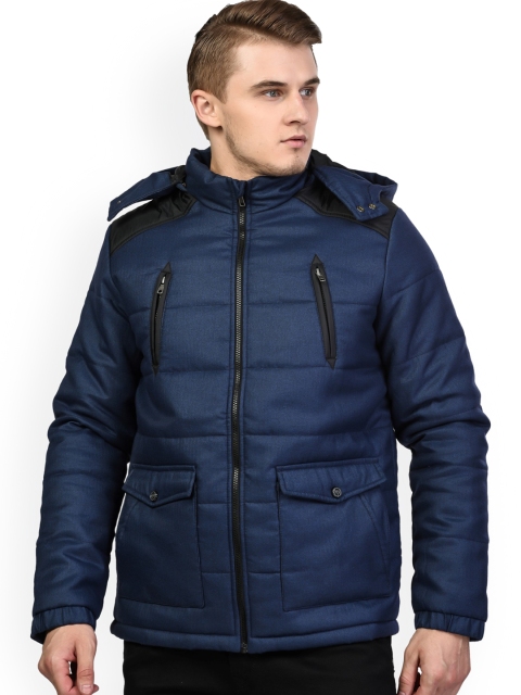 

Trufit Men Blue Solid Puffer Jacket