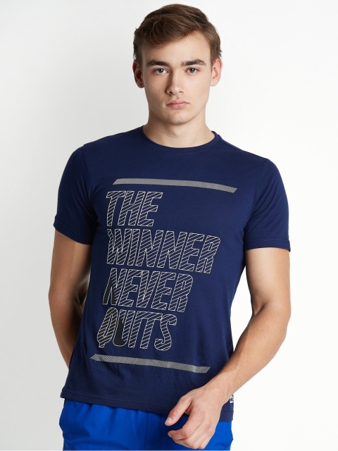 Ajile by Pantaloons Men Navy Blue Printed Round Neck T-shirt