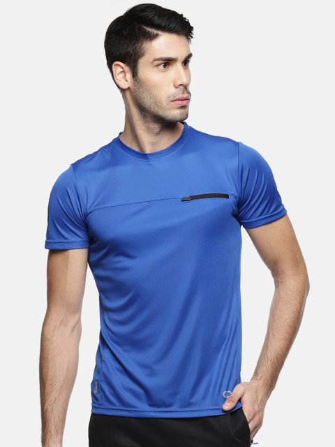 

Ajile by Pantaloons Men Blue Solid Round Neck T-shirt