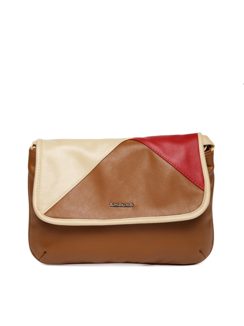 

Fastrack Brown Colourblocked Sling Bag