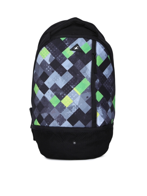 

Fastrack Unisex Black & Grey Graphic Backpack