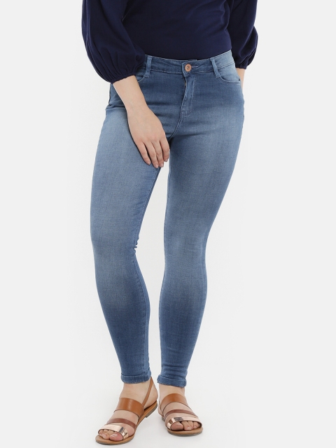 

SF JEANS by Pantaloons Women Blue Skinny Fit Mid-Rise Clean Look Stretchable Jeans