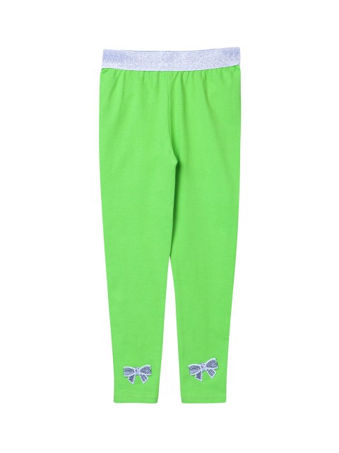 

LilPicks Girls Green Solid Ankle-Length Leggings