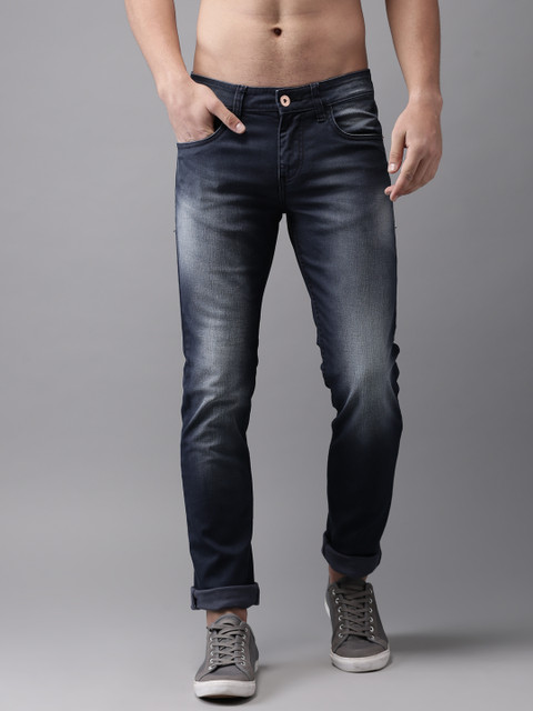 

Flying Machine Men Blue Micheal Slim Tapered Fit Mid-Rise Clean Look Stretchable Jeans